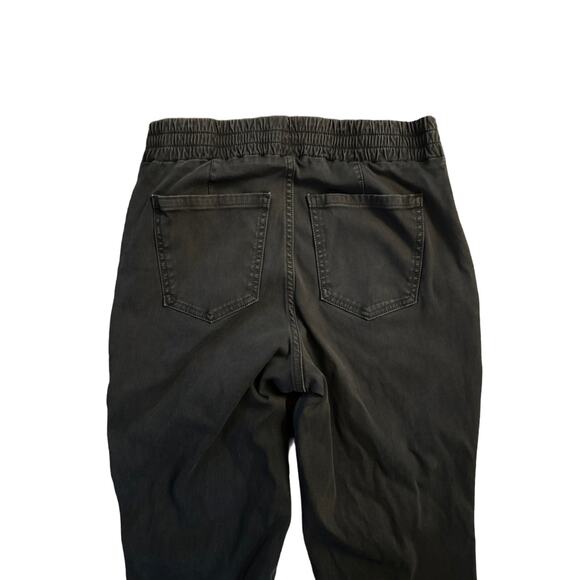 M Spanx Stretch Midrise Twill Joggers Ankle Cargo Utility Gray Pants Trousers - Picture 5 of 5